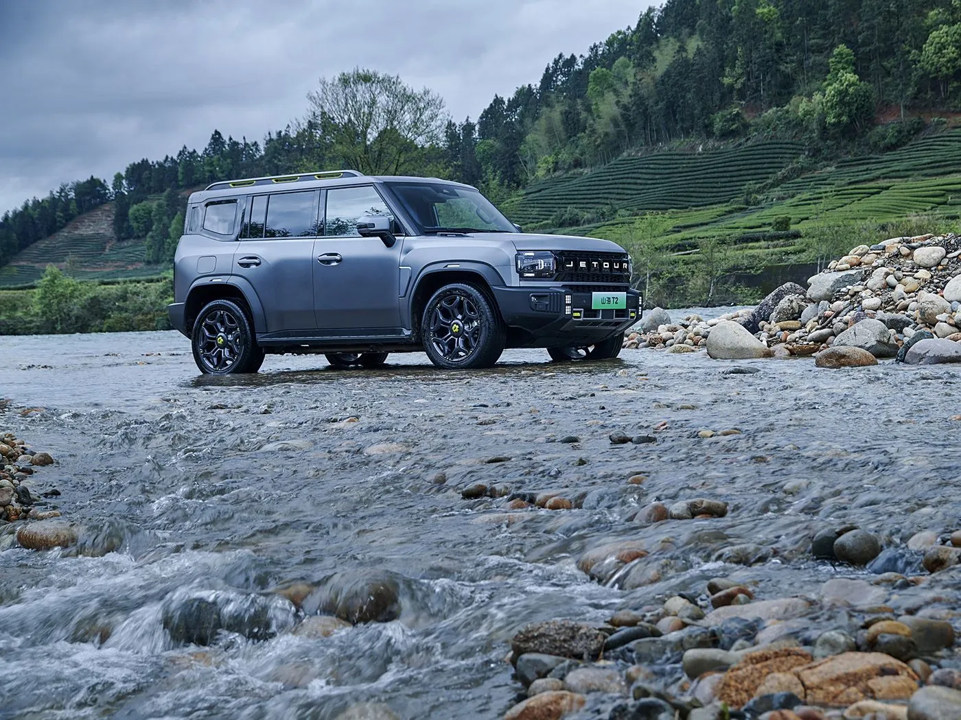 Jetour T2 SUV Versión híbrida Euro VI Recién llegado Light Turbo ACC Caja de cambios automática Cuero Dirección izquierda