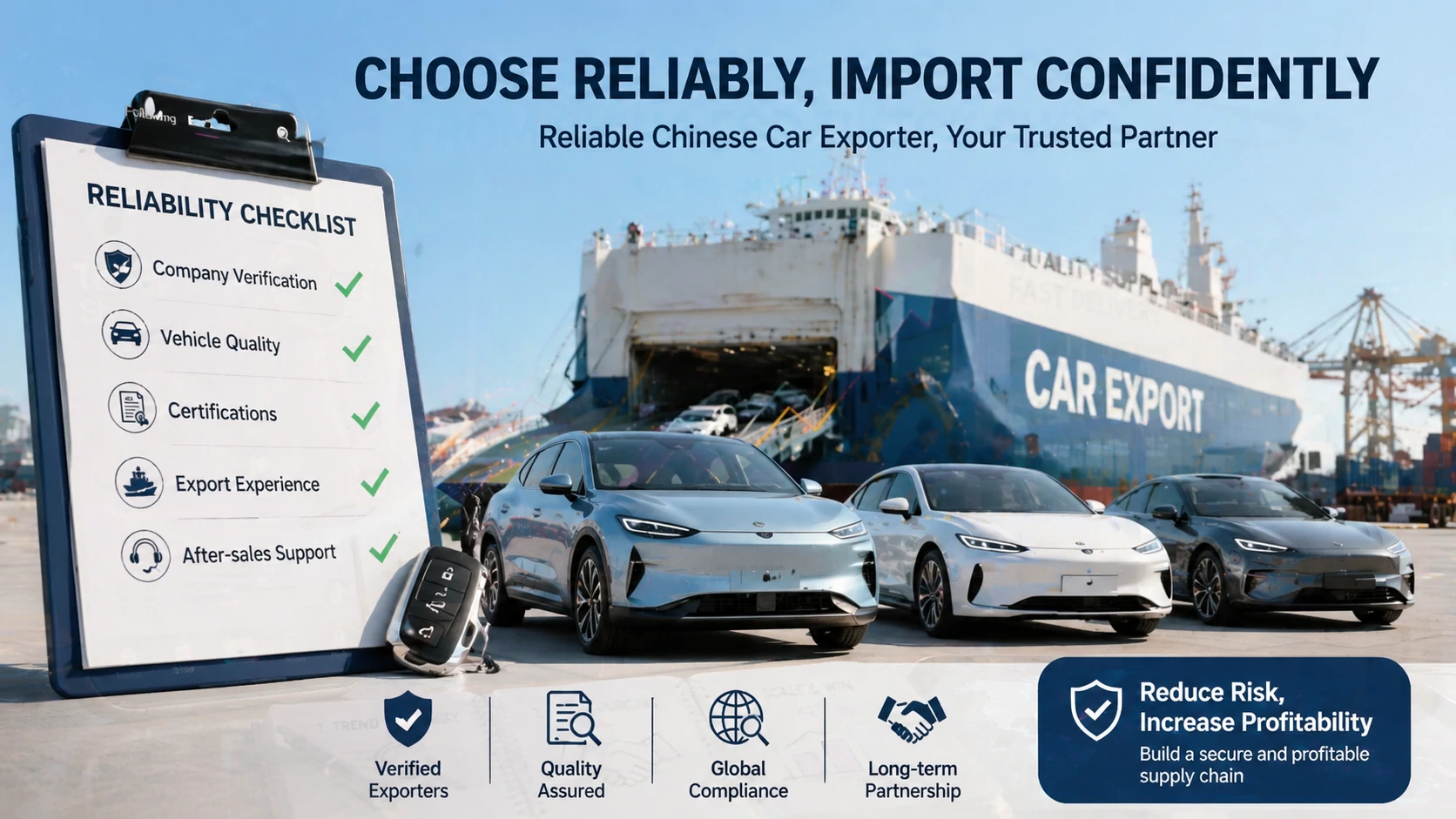 Cómo elegir un exportador de automóviles chino confiable: una lista de verificación práctica de confiabilidad para distribuidores globales