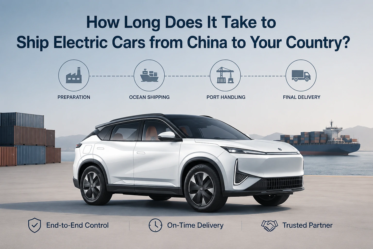 ¿Cuánto tiempo se tarda en enviar coches eléctricos desde China a su país?